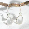 Boucles d'oreilles "Amplificateur" en Quartz (Cristal de Roche) Goutte (Argent 925)
