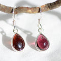 Boucles d'oreilles "Assurance" en Grenat Goutte (Argent 925)