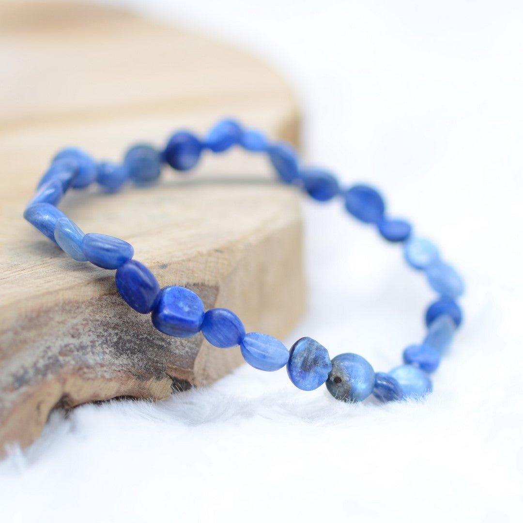 Bracelet "Accord" en Cyanite Bleue Roulé - lespierresdubienetre