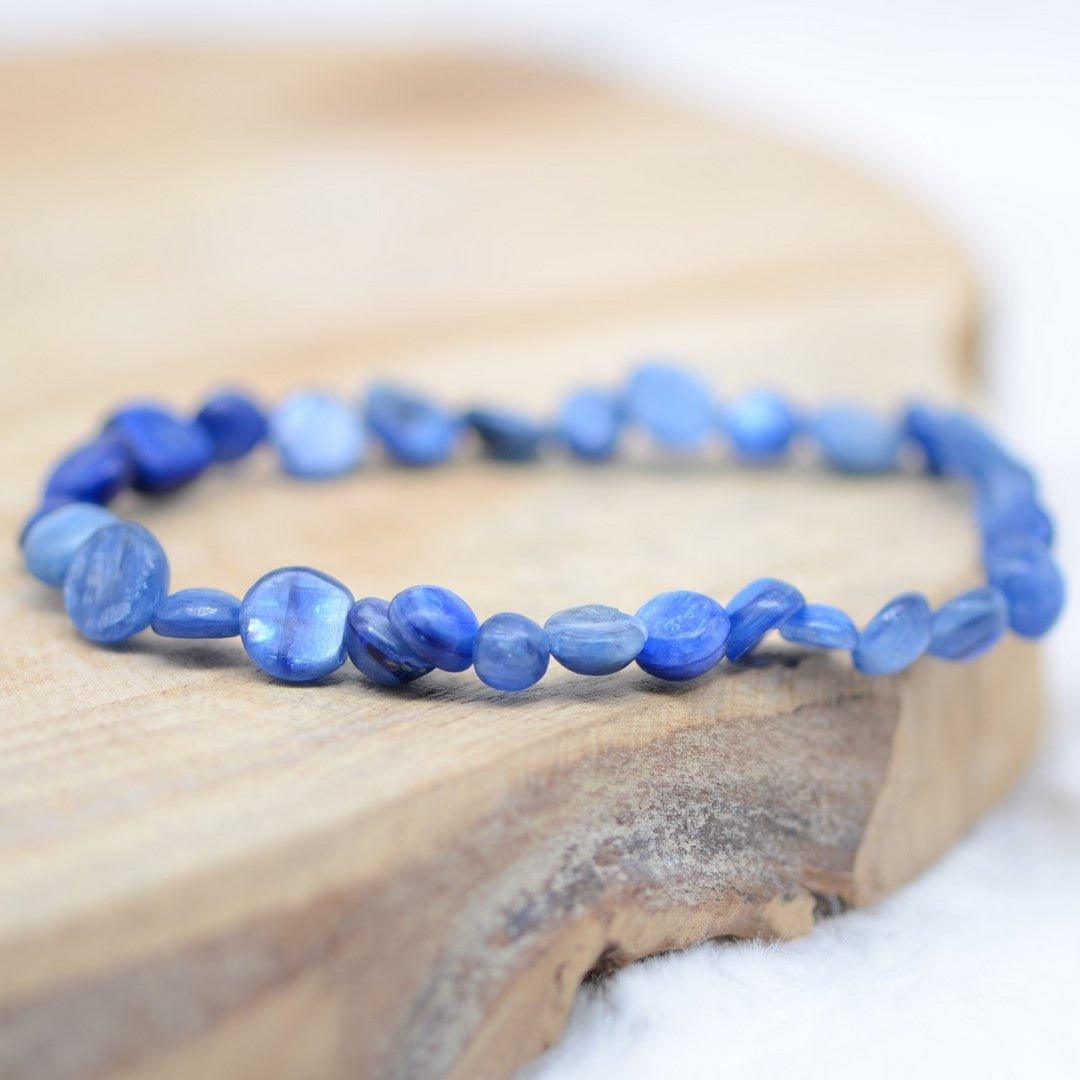 Bracelet "Accord" en Cyanite Bleue Roulé - lespierresdubienetre