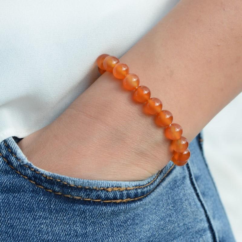 Bracelet "Ancrage Doux" en Cornaline - lespierresdubienetre