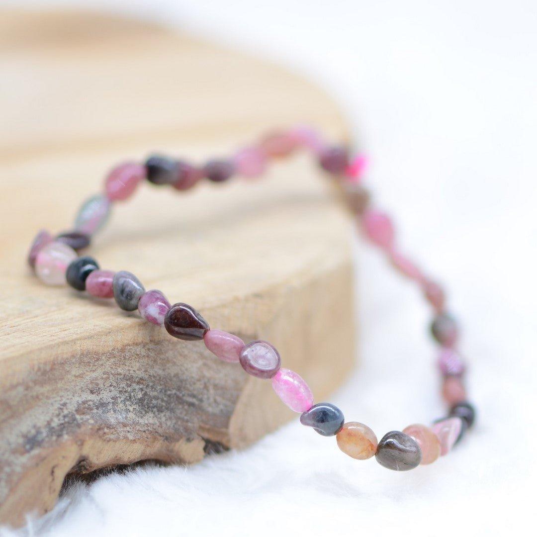 Bracelet roulé "Renfort" en Tourmaline Multicolore - lespierresdubienetre