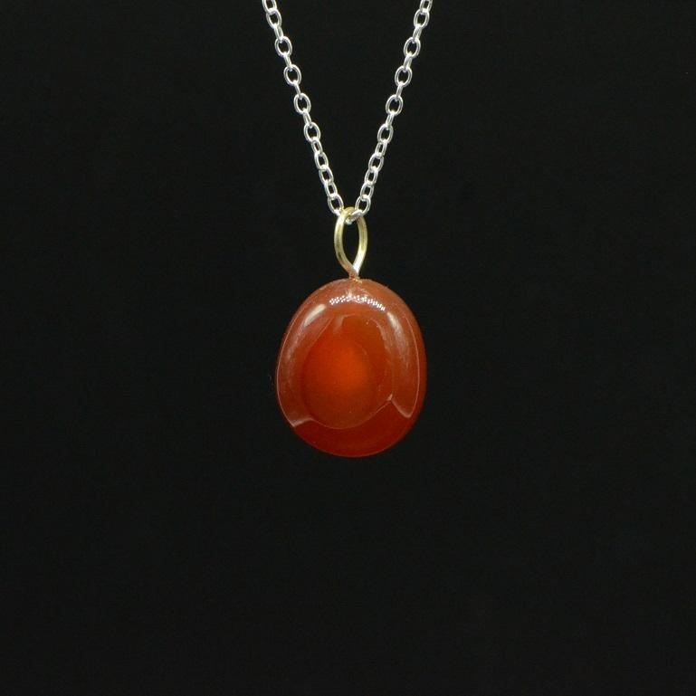 Pendentif "Ancrage Doux"Roulé en Cornaline - lespierresdubienetre