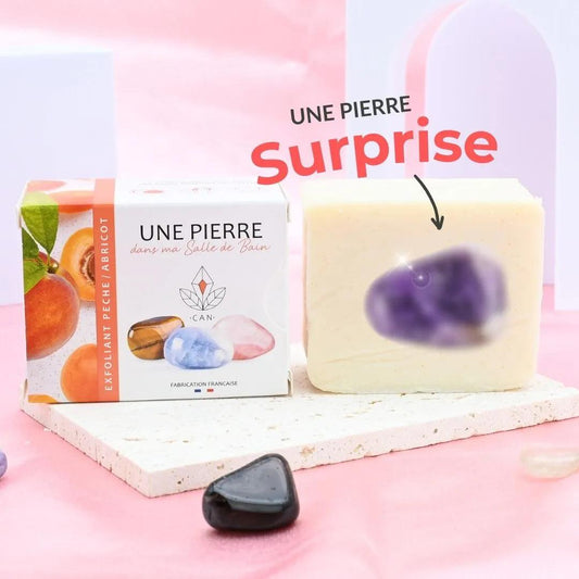 Savon surprise, parfum Pêche/Abricot - lespierresdubienetre