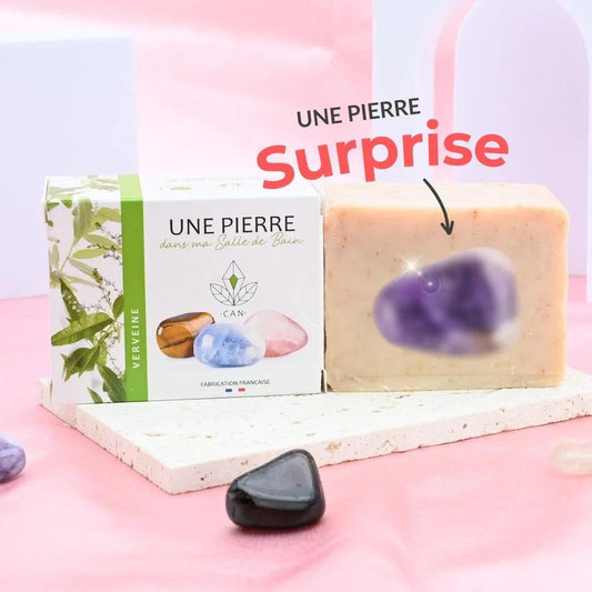 Savon surprise, parfum Verveine - lespierresdubienetre