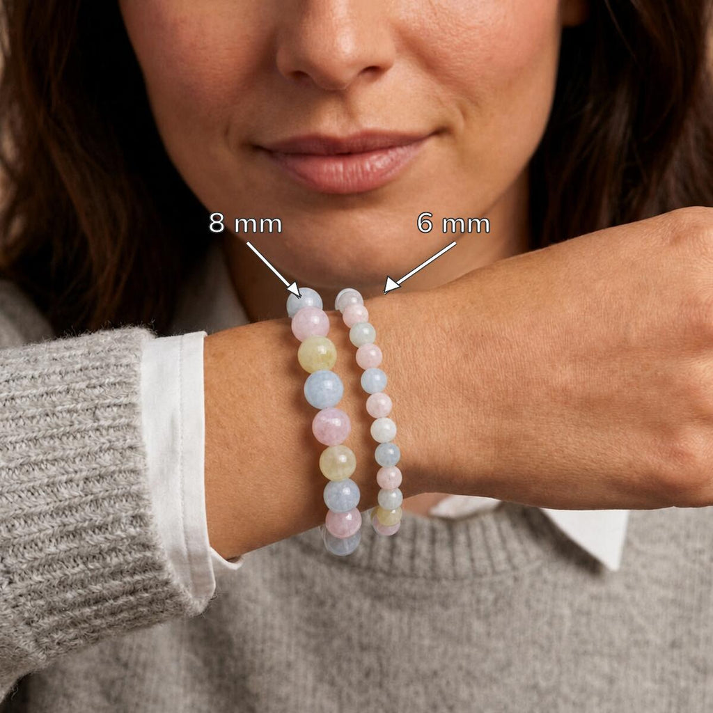 Bracelet "Attirance" en Morganite & Aigue-Marine