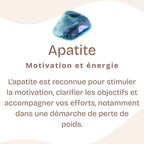 Bracelet roulé "Motivation" en Apatite Bleue