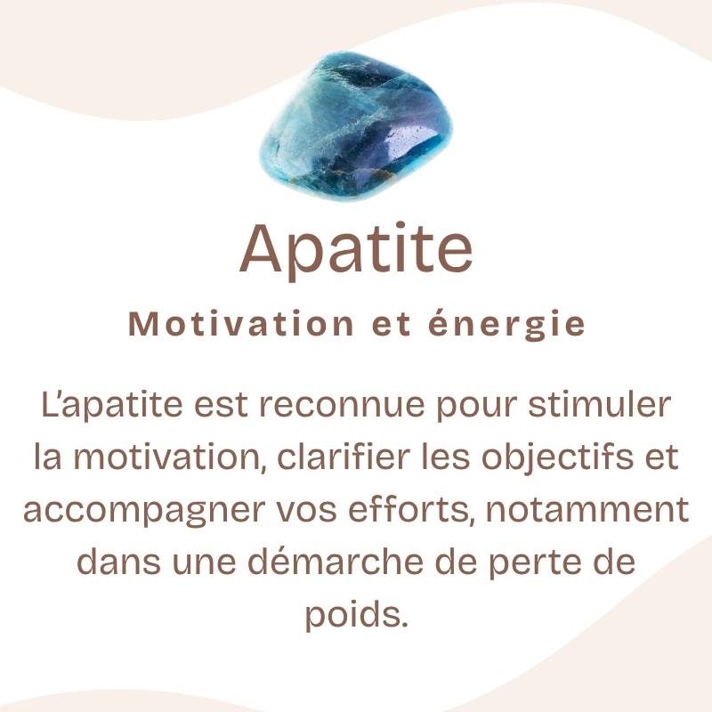 Pendentif "Motivation" Roulé en Apatite Bleue