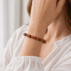 Bracelet "Porte Bonheur" Mix en Bronzite et Cornaline