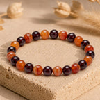 Bracelet "Confiance en soi" Mix en Cornaline et Grenat