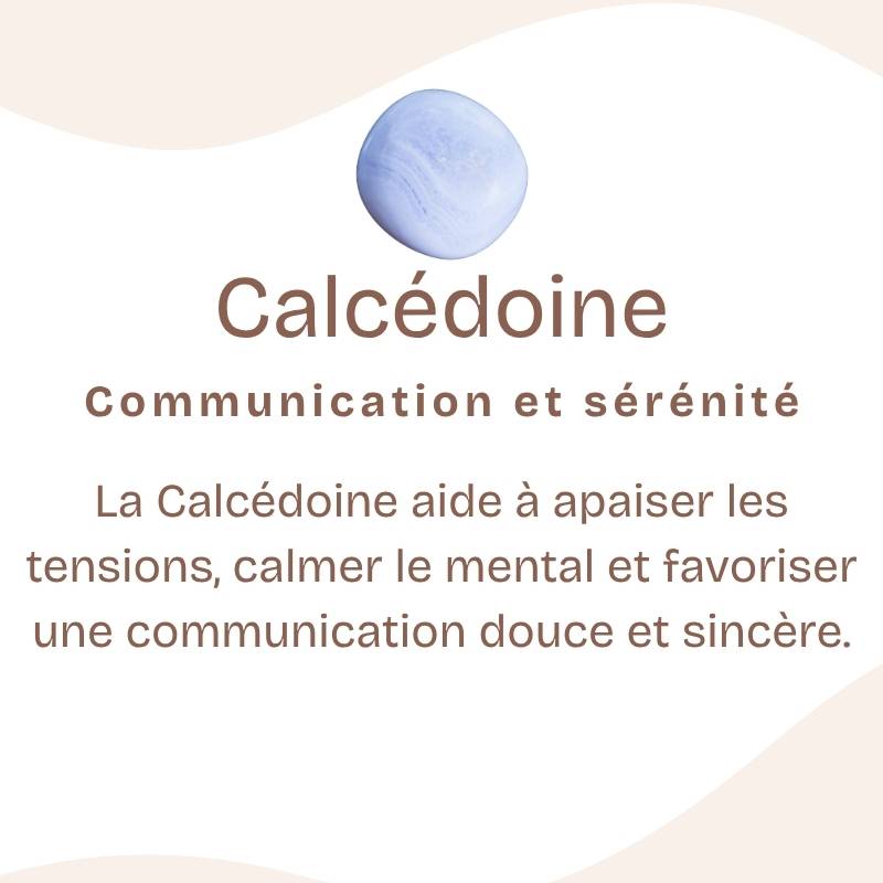 Pierre roulée "Communication" en Calcédoine (Lot de 30g)