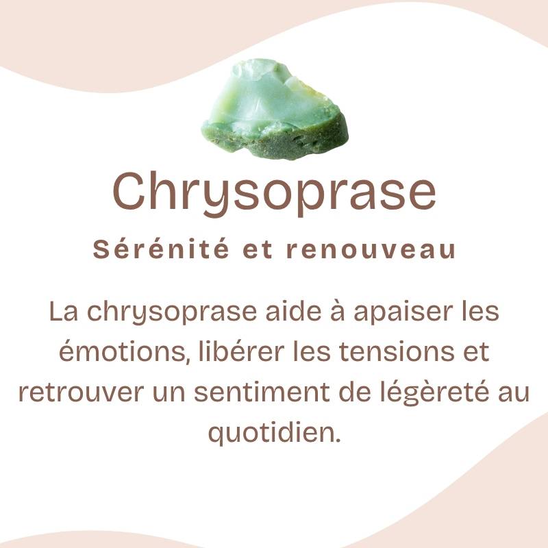 Bracelet roulé "Réconfort" en Chrysoprase