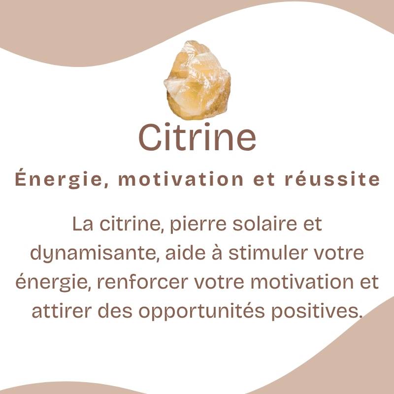 Pendentif "Réussite" Roulé en Citrine