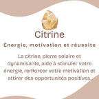 Pendentif "Réussite" Goutte en Citrine