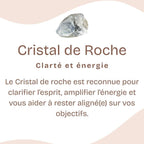 Boucles d'oreilles "Amplificateur" en Quartz (Cristal de Roche) Goutte (Argent 925)