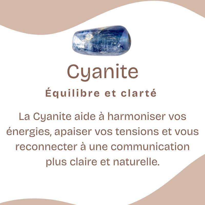 Bracelet "Accord" en Cyanite Bleue Roulé