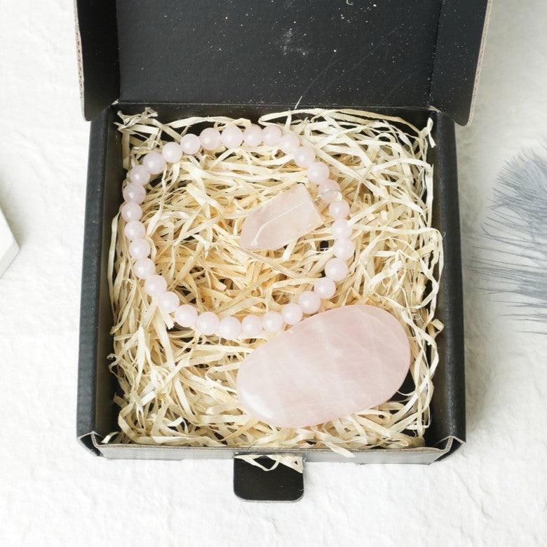 Pack "Amour" en Quartz Rose - lespierresdubienetre