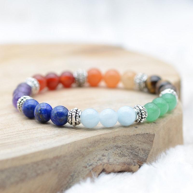 Bracelet "Guérison" 7 Chakras - lespierresdubienetre