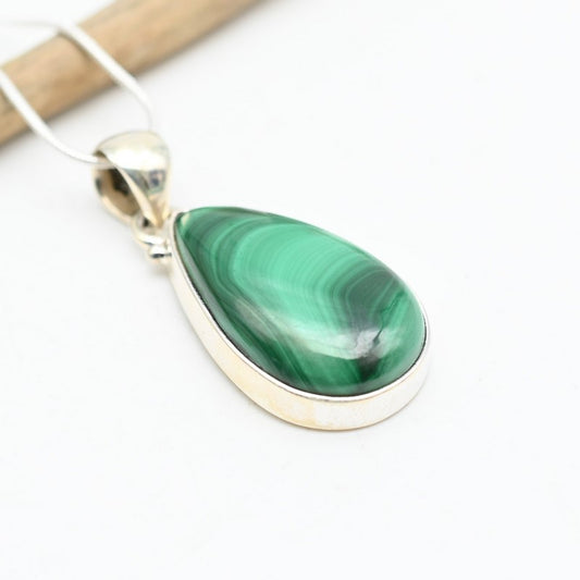 Pendentif "Paix" Malachite et Argent 925 : Mala2