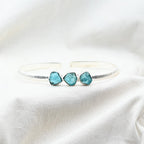 [MODÈLE UNIQUE] Bracelet "Motivation" en Apatite Bleue & Argent 925 - Pièce de Bijouterie - REF1