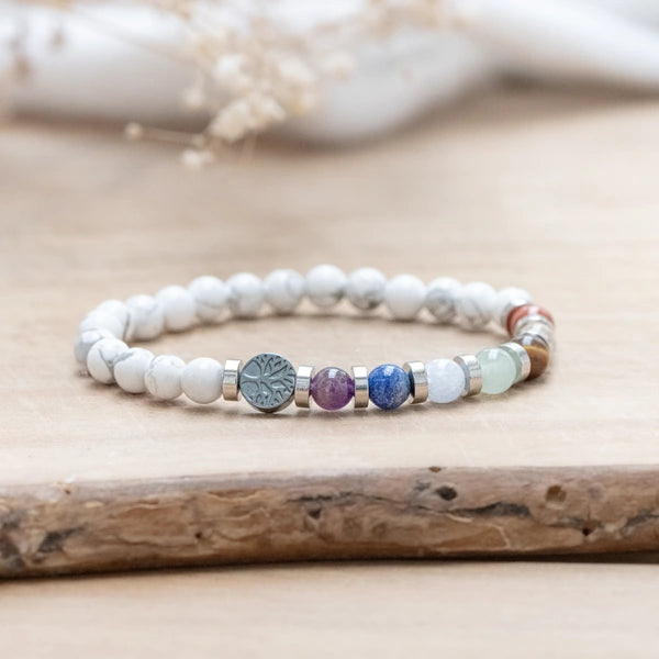 Bracelet unique - 7 chakras et arbre de vie