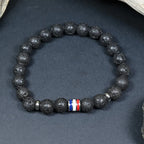 Bracelet Homme Pierre de Lave - Force, Ancrage & Identité France