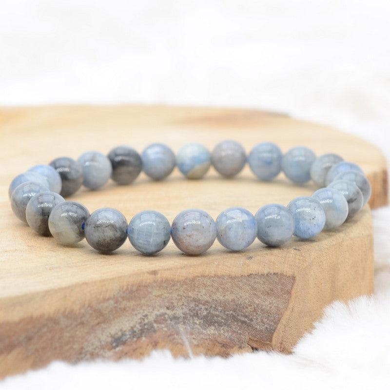 Bracelet "Accord" en Cyanite Bleue Naturelle Foncée - lespierresdubienetre