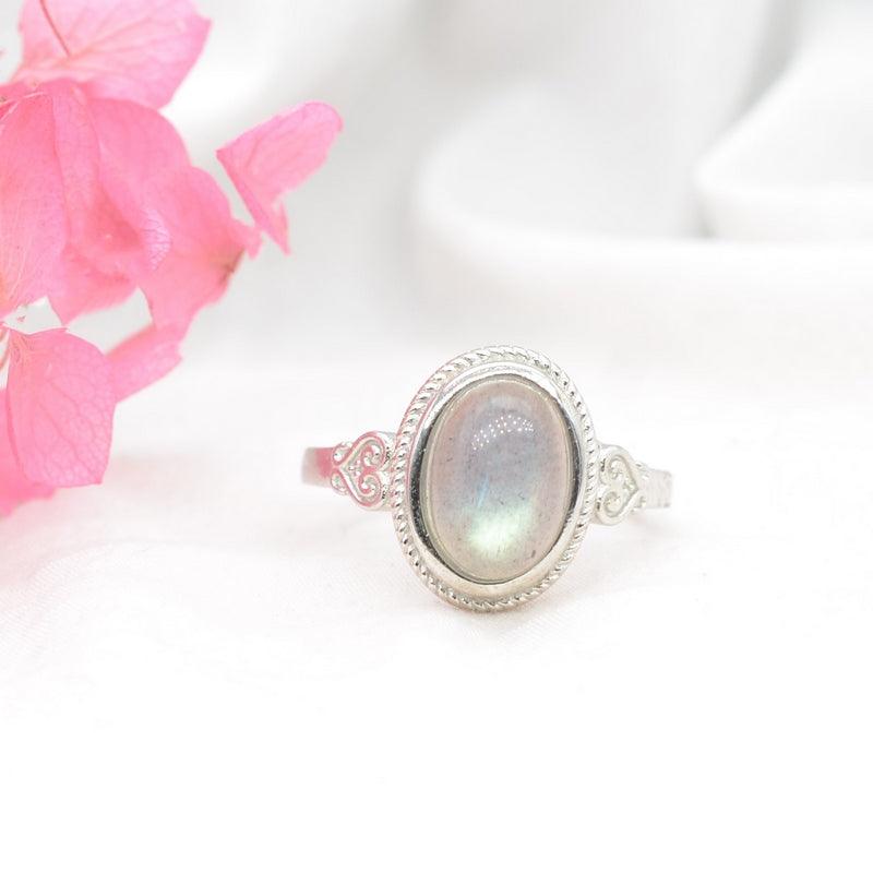 [RARE] Bague "Protection" en Labradorite AA & Argent 925 - Unique - lespierresdubienetre