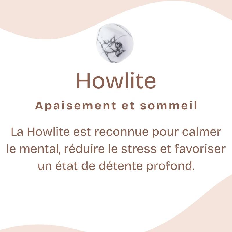 Boucles d'oreilles "Patience" en Howlite (Argent 925)
