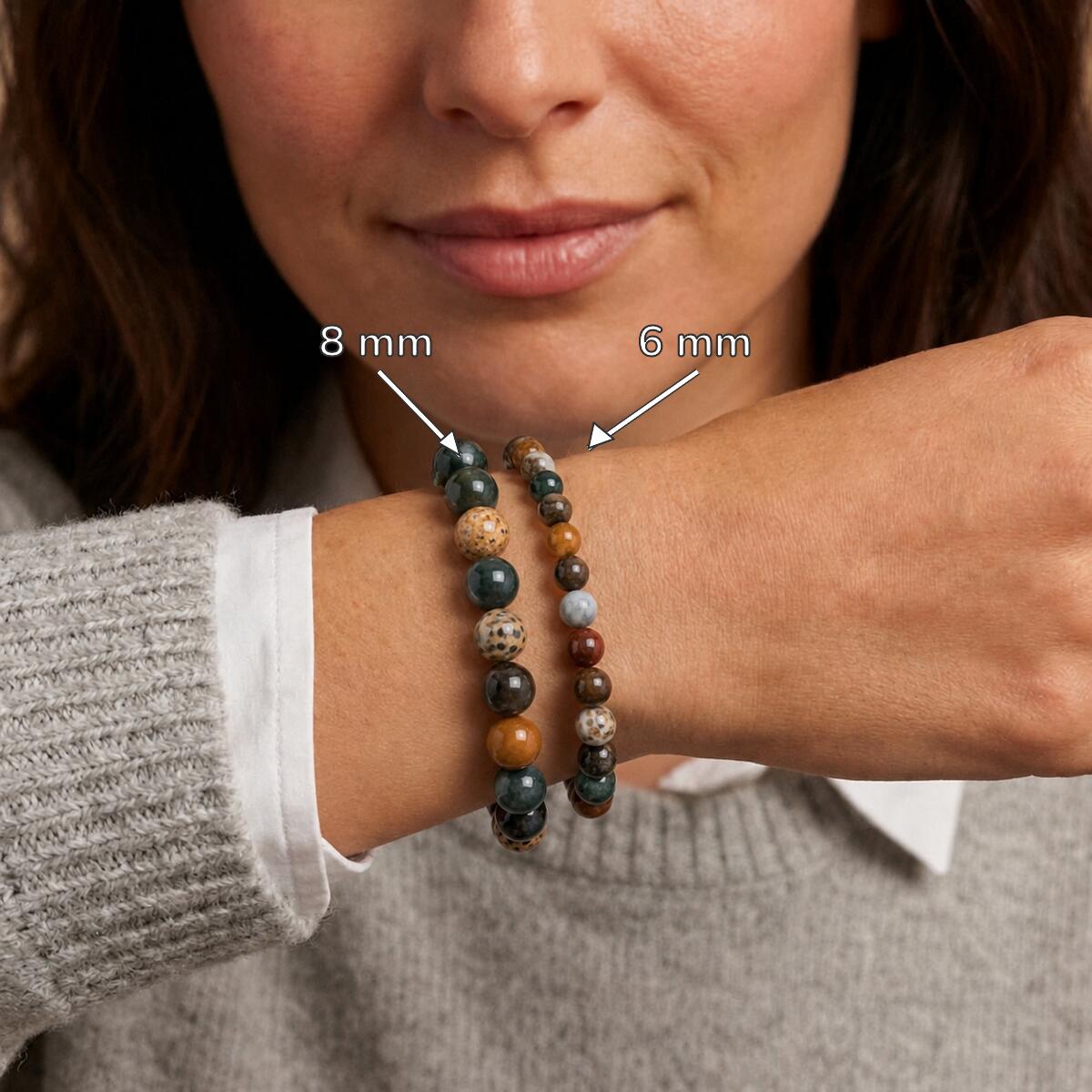 Bracelet "Calme" en Jaspe Océan