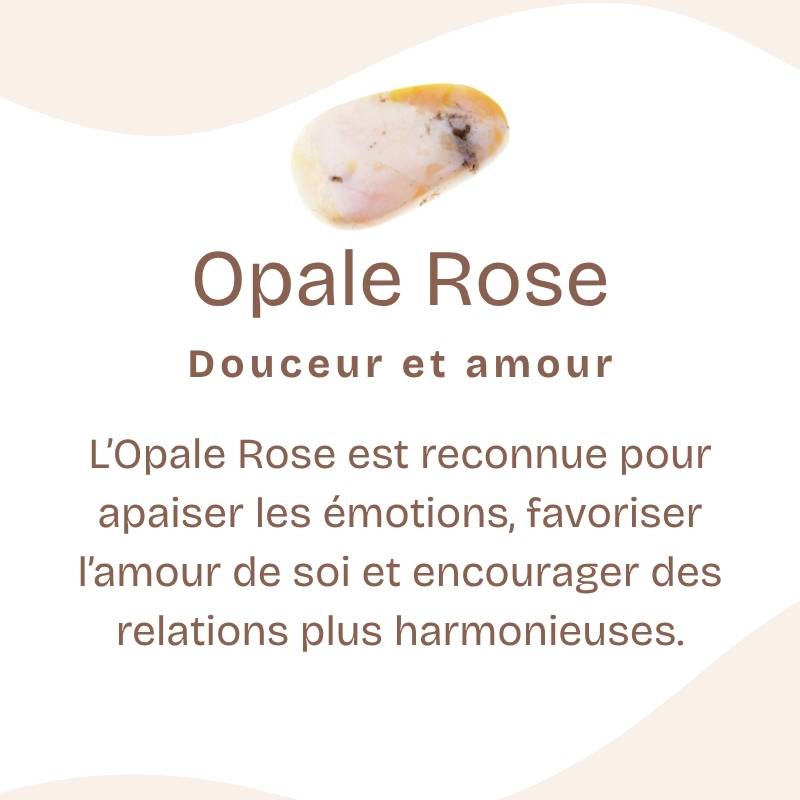 Bracelet roulé "Douceur" en Opale Rose