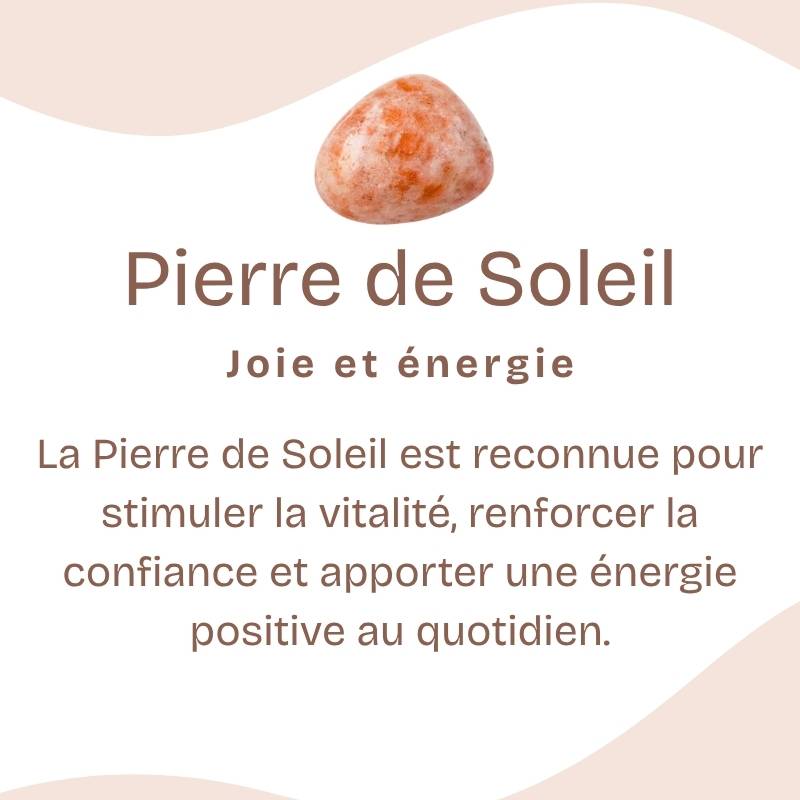 Pendentif "Optimisme" Roulé en Pierre de Soleil