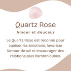 Porte-clés "Amour" en Quartz Rose