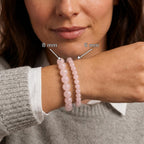 Bracelet "Amour" en Quartz Rose