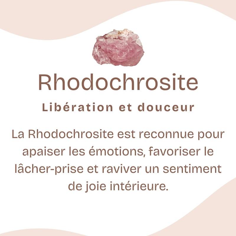 Bracelet roulé "Compassion" en Rhodochrosite