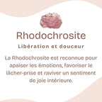 Bracelet "Compassion" en Rhodochrosite à facettes