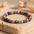 Bracelet "Soin" en Rhodonite De Madagascar