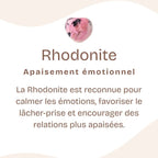 Galet "Soin" en Rhodonite