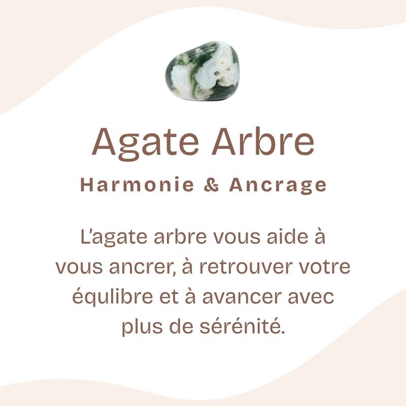 Bracelet "Vibration" en Agate Arbre