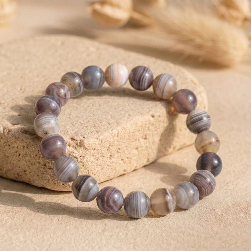 Bracelet "Chance" en Agate du Botswana