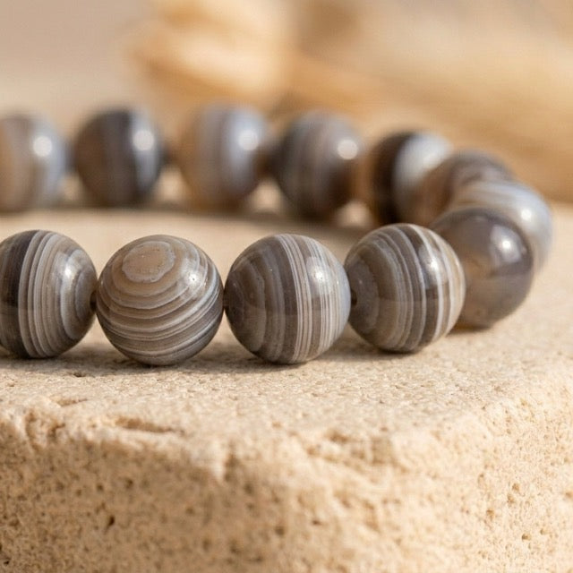 Bracelet "Chance" en Agate du Botswana