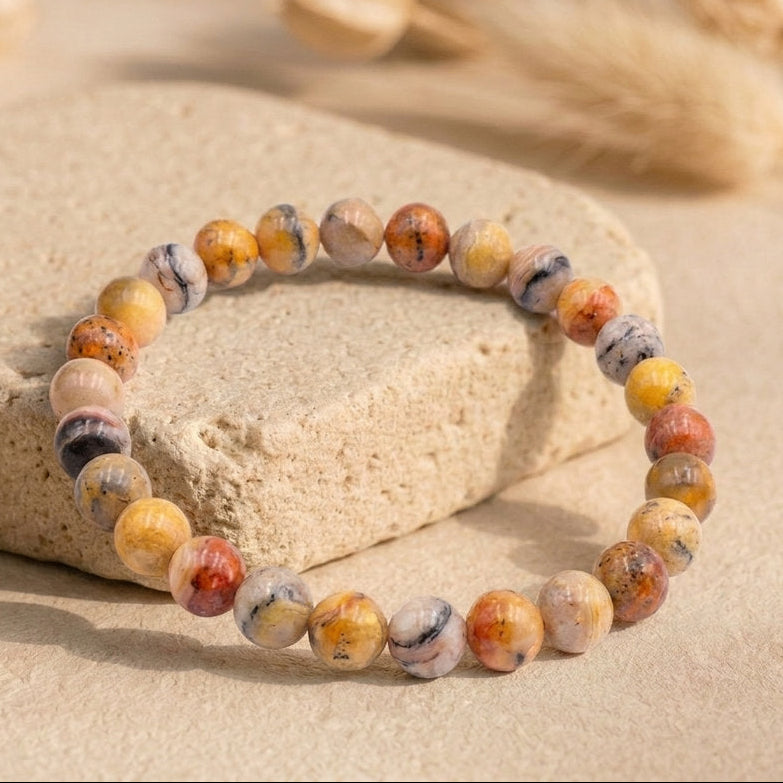 Bracelet "Joie" en Agate Crazy Lace