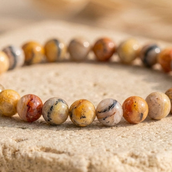 Bracelet "Joie" en Agate Crazy Lace