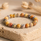 Bracelet "Joie" en Agate Crazy Lace