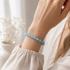 Bracelet "Bonheur" en Aigue-Marine