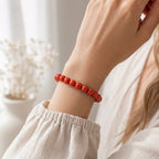 Bracelet "Intuition" en Corail Rouge