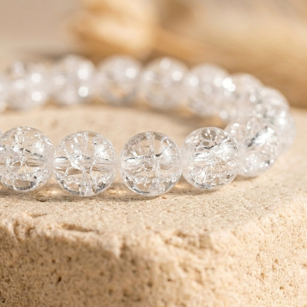 Bracelet "Amplificateur" en Quartz brisé (Cristal de Roche)