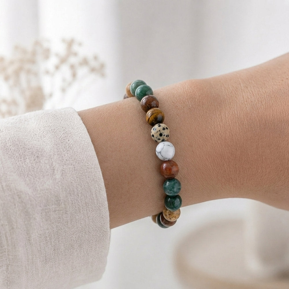 Bracelet "Calme" en Jaspe Océan
