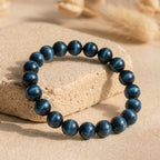 Bracelet "Confiance" en Oeil-de-Tigre Bleu