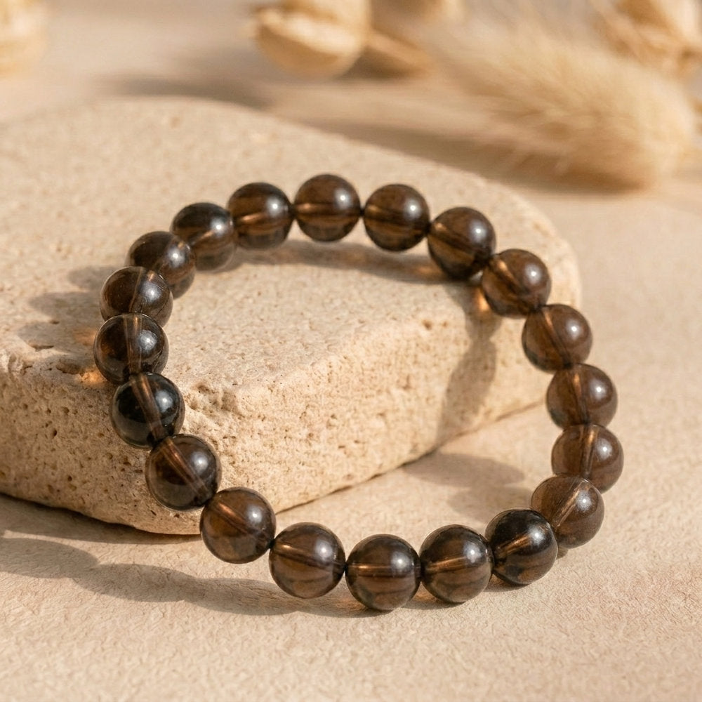 Bracelet "Lucidité" en Quartz Fumé